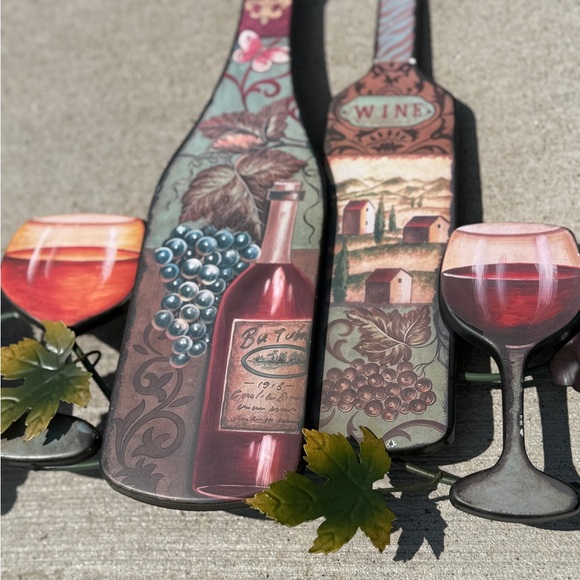 Decorative Wine Bottle and Glass Wall Art - Picture 2 of 3